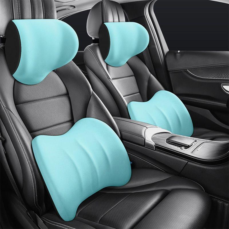 Lighteme Ergonomische Kopfstütze und Lendenkissen für Autositze