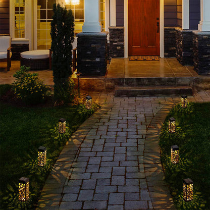 Lighteme 12-Lumen Solar Bollard Light with Tree Design LED 2/4/6/8/12-Pack