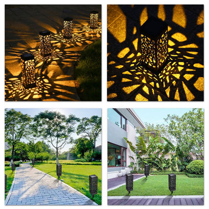 Lighteme 12-Lumen Solar Bollard Light with Tree Design LED 2/4/6/8/12-Pack
