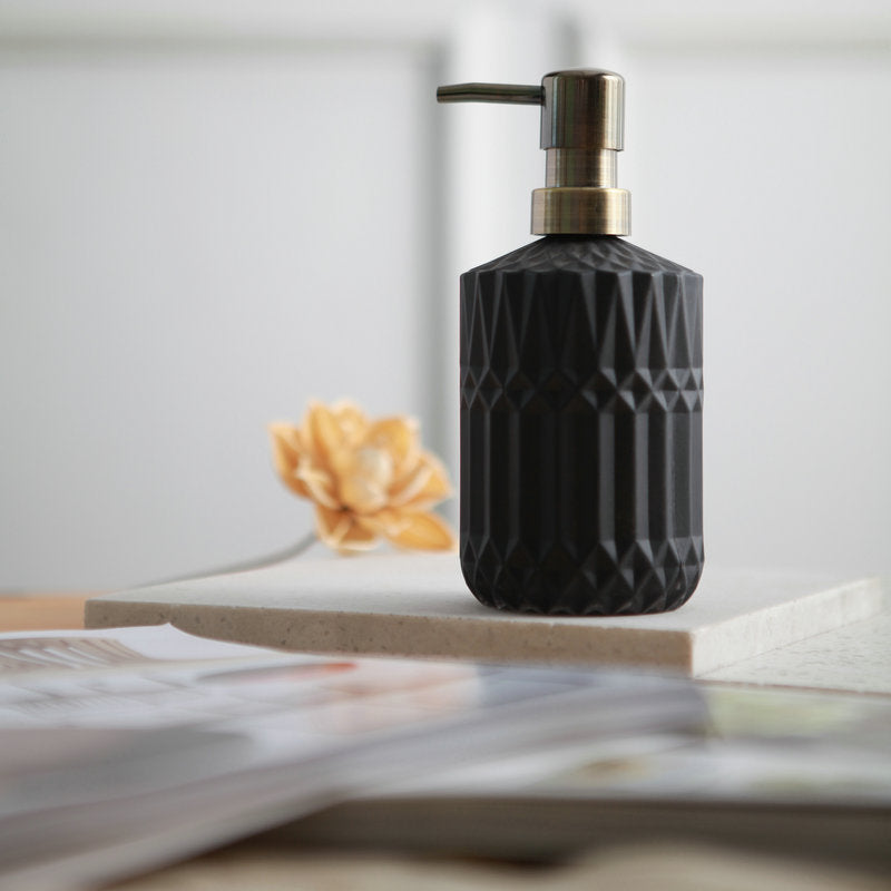 Lighteme Diamond Pattern Glass Soap Dispenser