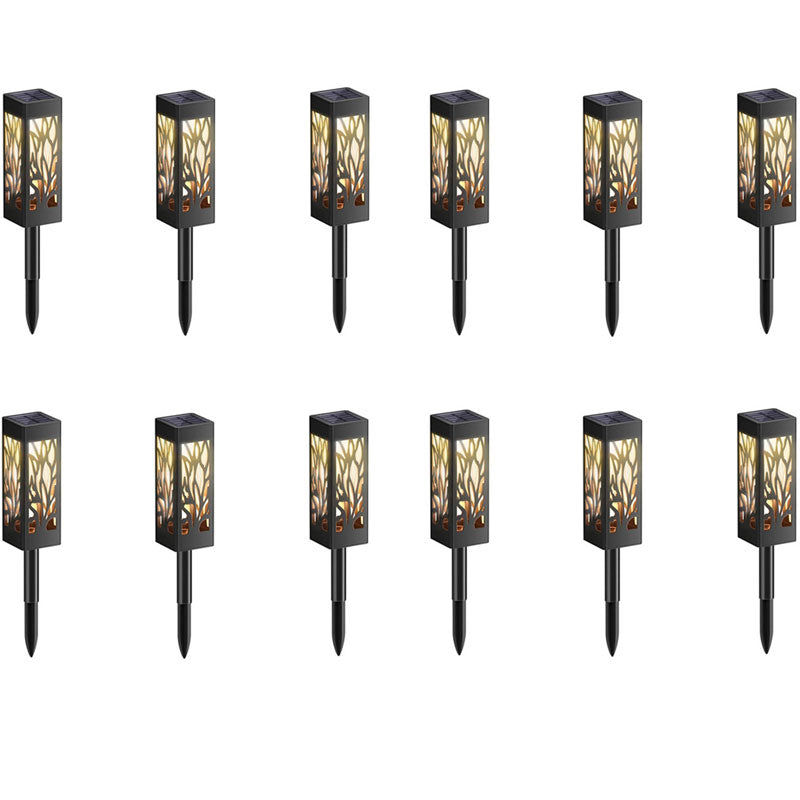 Lighteme 12-Lumen Solar Bollard Light with Tree Design LED 2/4/6/8/12-Pack