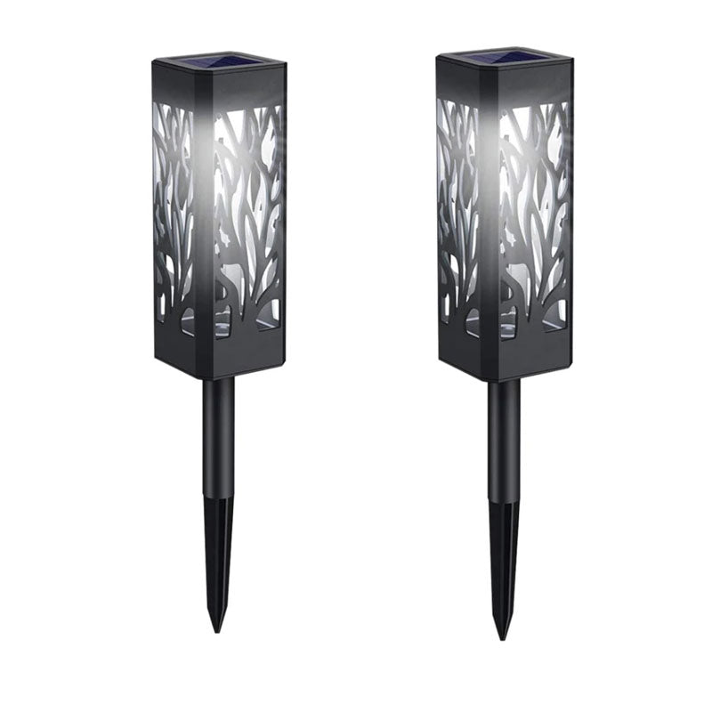 Lighteme 12-Lumen Solar Bollard Light with Tree Design LED 2/4/6/8/12-Pack