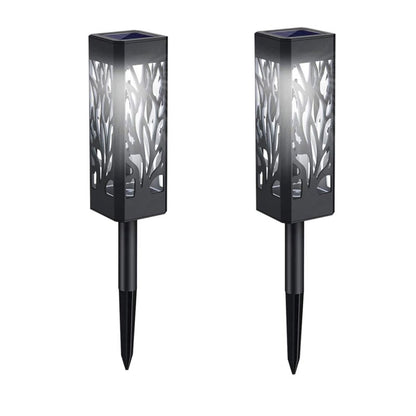Lighteme 12-Lumen Solar Bollard Light with Tree Design LED 2/4/6/8/12-Pack