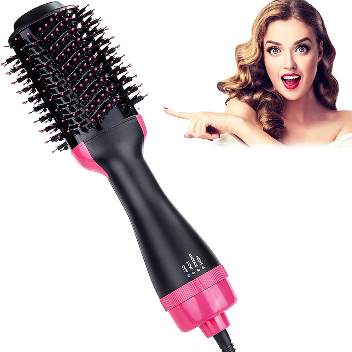 Sèche-cheveux et volumisateur Lighteme 3 en 1 (3 couleurs et 4 styles)