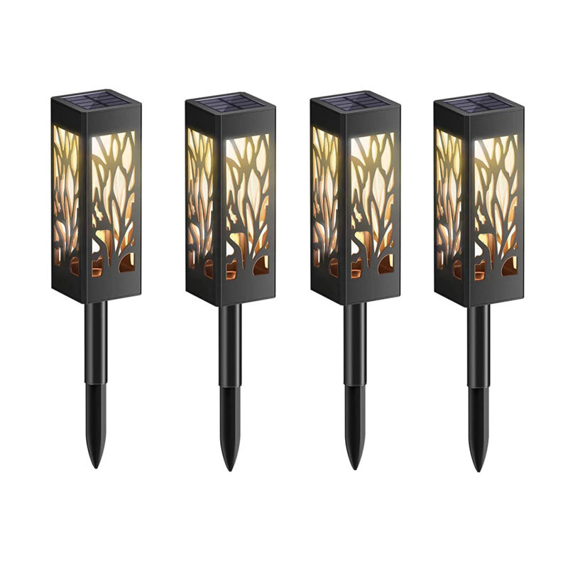 Lighteme 12-Lumen Solar Bollard Light with Tree Design LED 2/4/6/8/12-Pack