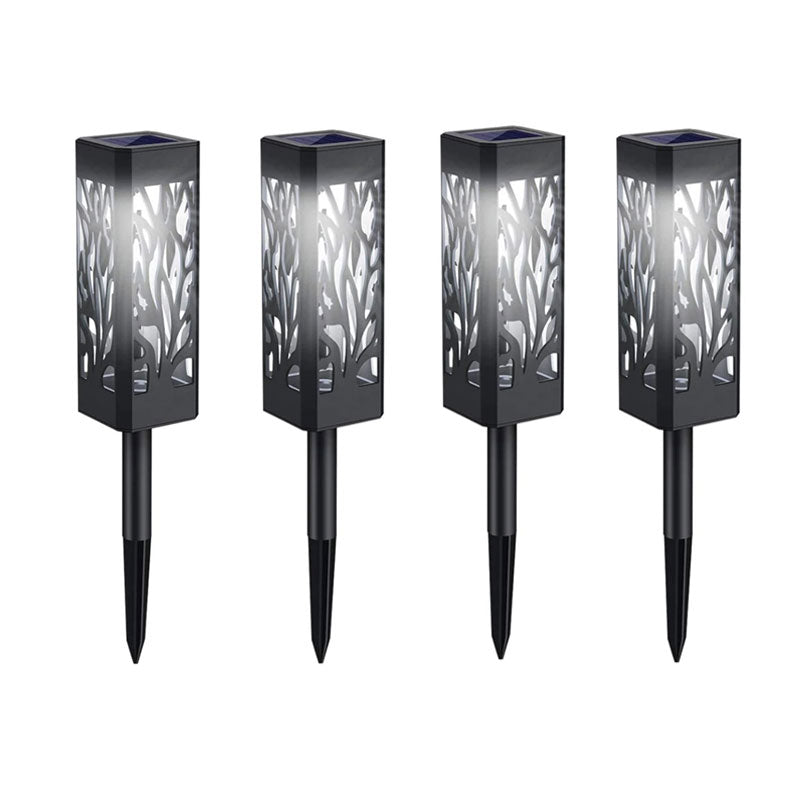 Lighteme 12-Lumen Solar Bollard Light with Tree Design LED 2/4/6/8/12-Pack