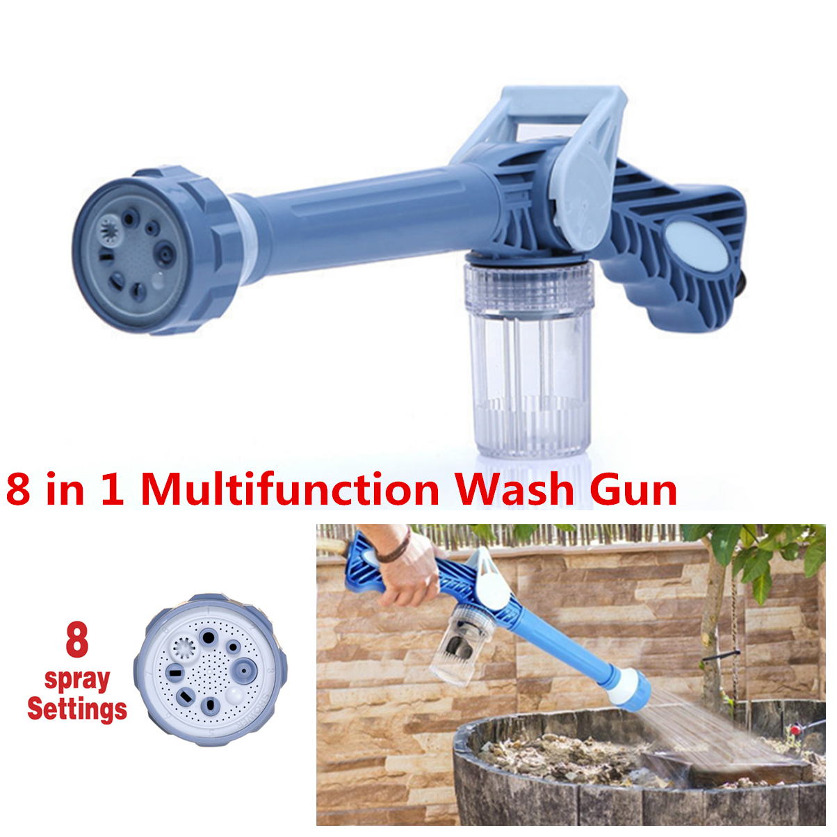 Lighteme 8 Nozzle Spray Watering Gun