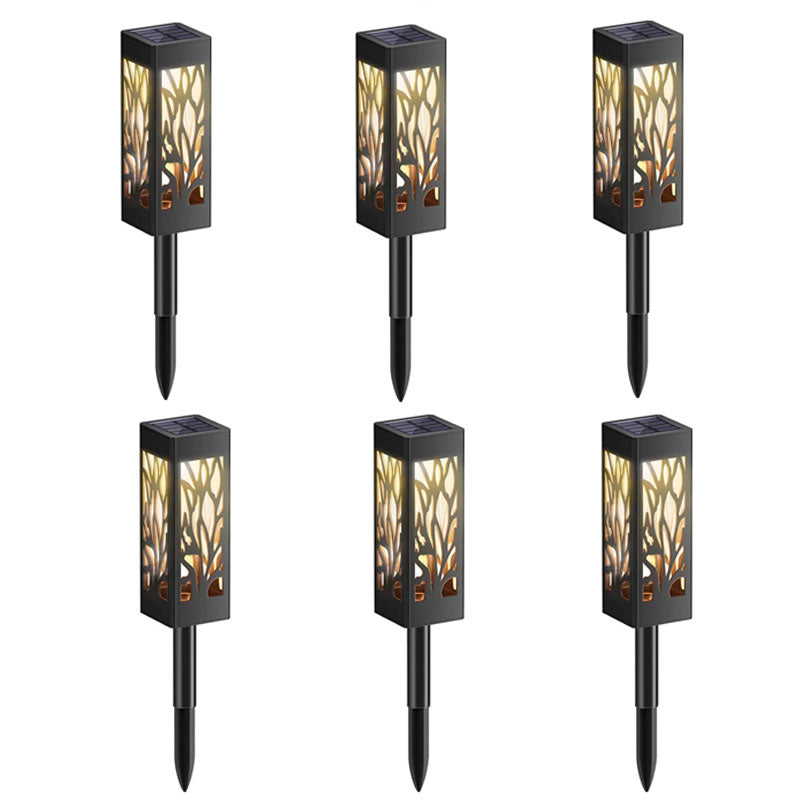 Lighteme 12-Lumen Solar Bollard Light with Tree Design LED 2/4/6/8/12-Pack