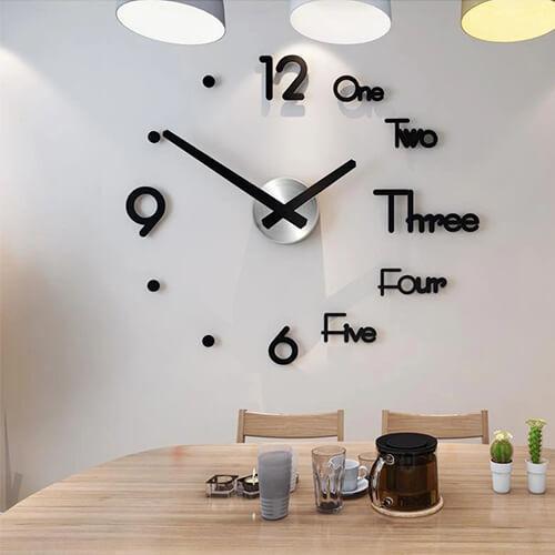 Lighteme 3D Wall Sticker Clock (2 colors & 2 sizes)