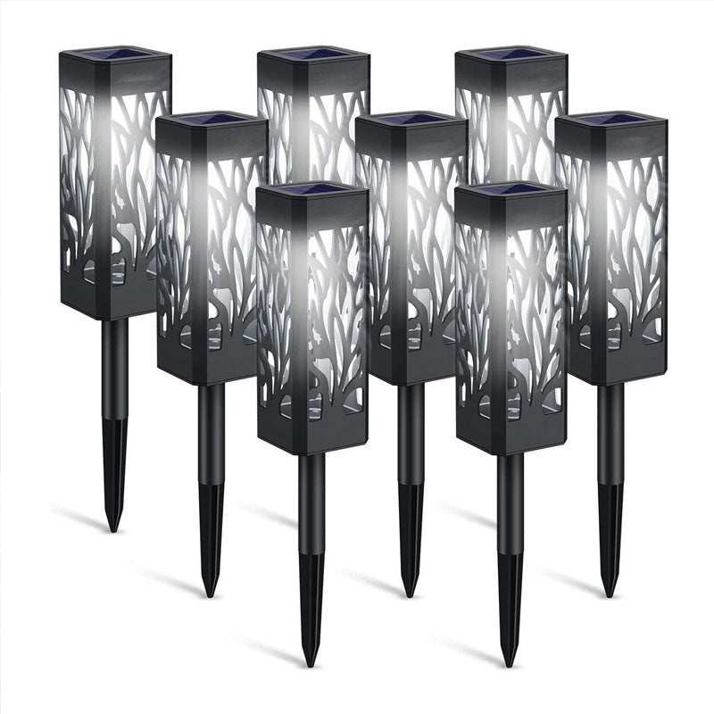Lighteme 12-Lumen Solar Bollard Light with Tree Design LED 2/4/6/8/12-Pack