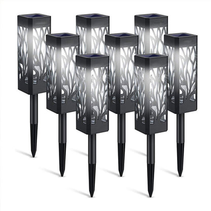 Lighteme 12-Lumen Solar Bollard Light with Tree Design LED 2/4/6/8/12-Pack