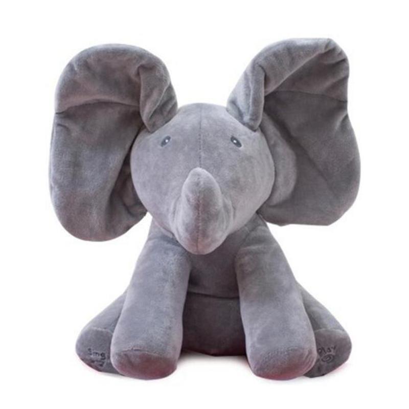 Lighteme Peek-a-Boo Animated Talking & Singing Elephant Plush Toy