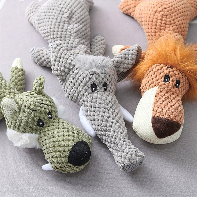 Lighteme Kauspielzeug für Welpen aus Plüsch mit Cartoon-Motiv und Quietscher für kleine Hunde