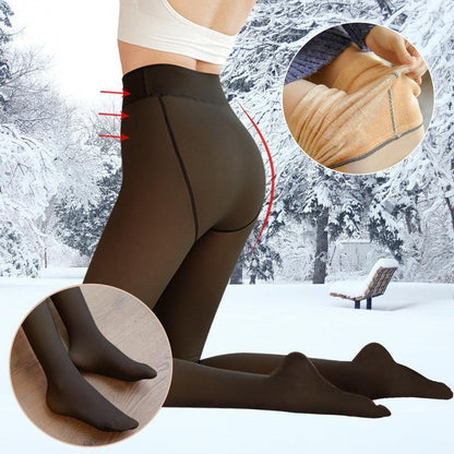 Lighteme Fleece Leggins | Warme Strumpfhose aus superelastischem Plüsch