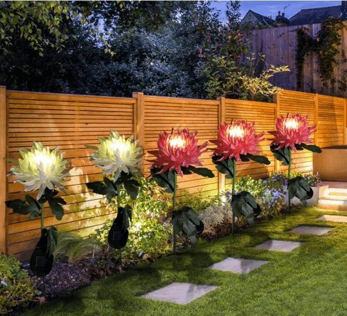Lighteme Chrysanthemum Solar-Gartenstecker LED