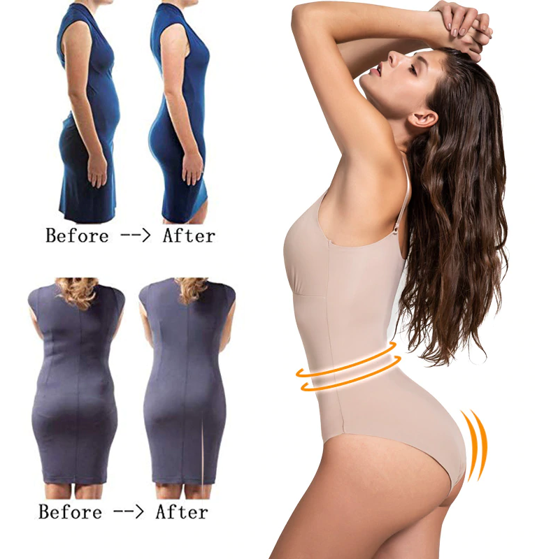 Lighteme Seidiger Schlankheits-Bodysuit-Shaper – Mit leicht zugänglichem Badezimmer