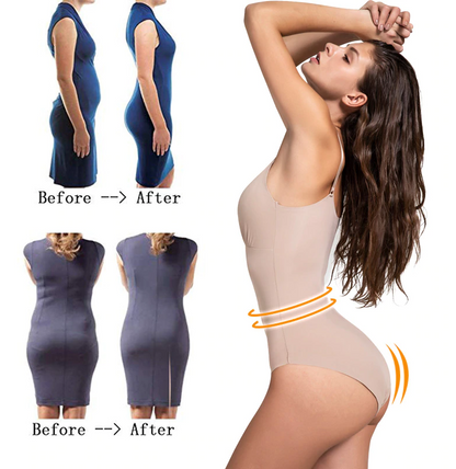Lighteme Seidiger Schlankheits-Bodysuit-Shaper – Mit leicht zugänglichem Badezimmer
