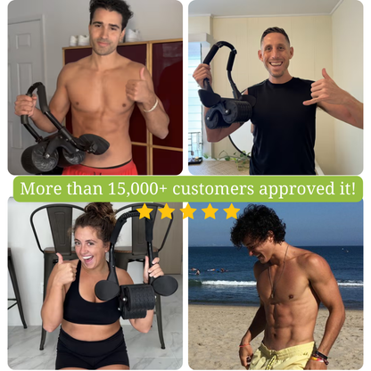 Lighteme Ab Exercise Roller with Better Support & Timer