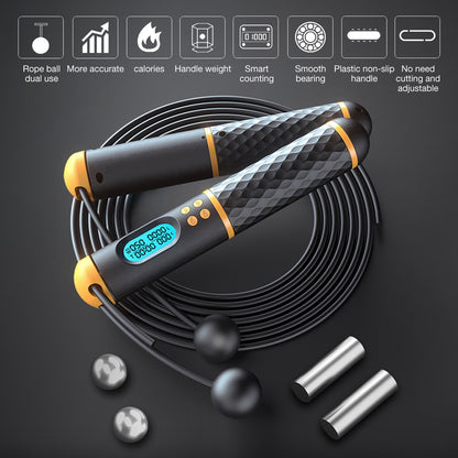 Lighteme Jump Shape Rope - Adjustable Digital Counting Jump Rope and Vibration Reminder for Fitness, Exercise, Workout, Gym