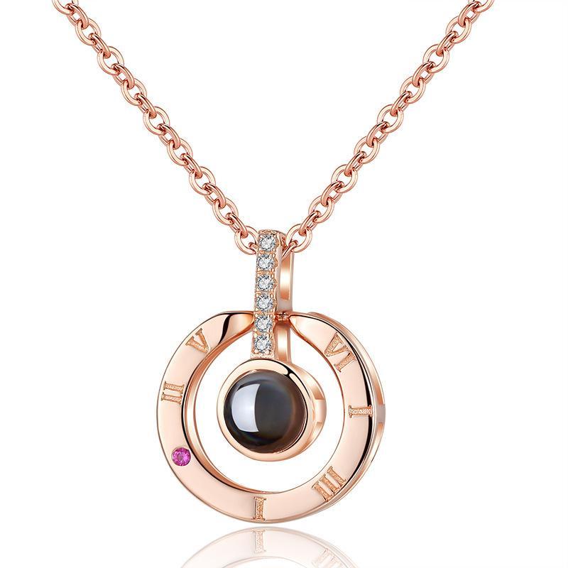 Ihrtrade 100 Languages, Love Necklace, Love Ring,Colored Contact Lenses