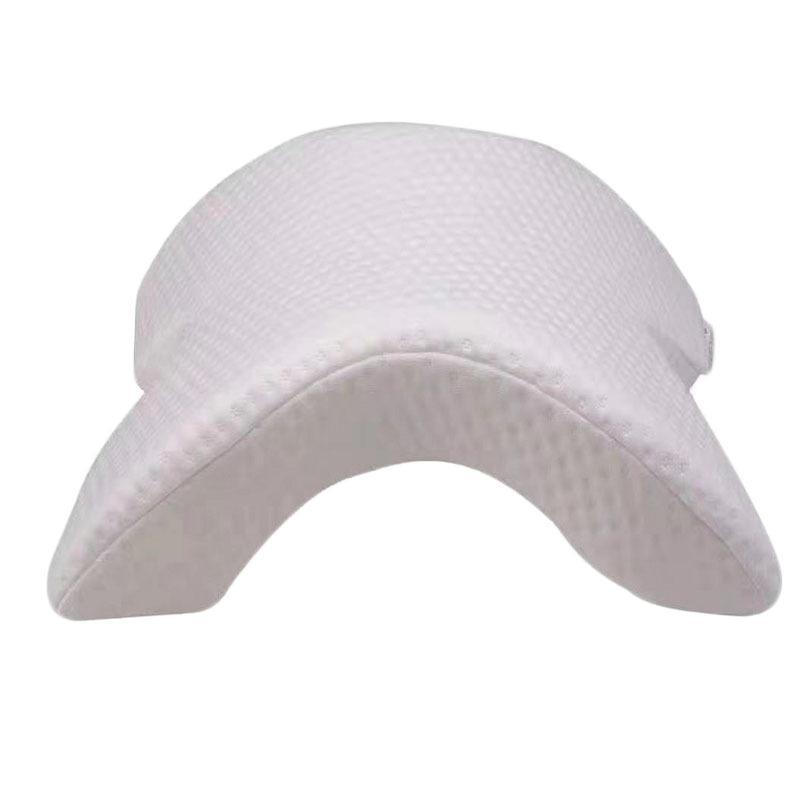 The gentle, contoured slope of these pillows supports the neck 
