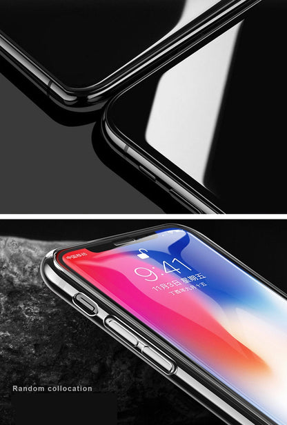 Protection d'écran incurvée Lighteme 9D pour iPhone (3 couleurs)