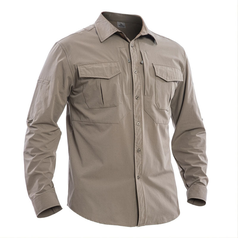 Lighteme Tactical Men's Long Sleeve Shirt, Stretch Fabric, Warm Jacket For Winter
