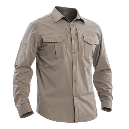 Lighteme Tactical Men's Long Sleeve Shirt, Stretch Fabric, Warm Jacket For Winter