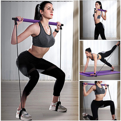 Lighteme Multi Functional Stretched Pilates Bar - Full Body Workout At Home