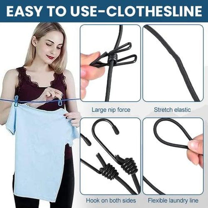 Tragbare Wäscheleine von Lighteme für Camping (2 STK)