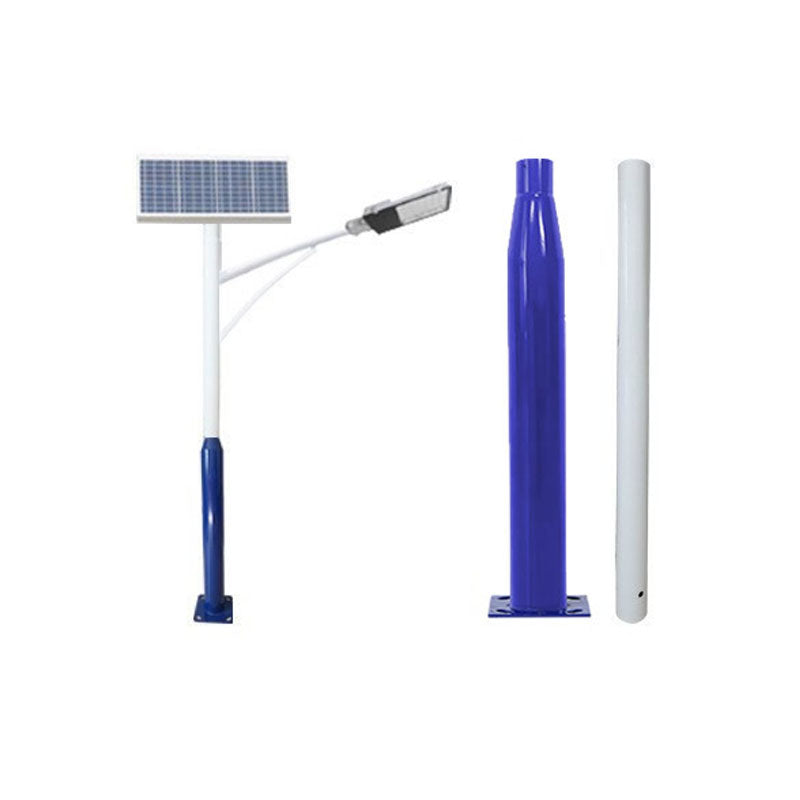 Lighteme 20Ft Commercial Grade Street/Parking/Flag Light Pole, Q235 Galvanized + Cage  1-Pack