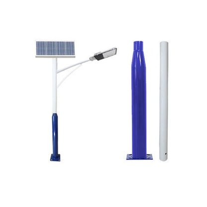 Lighteme 20Ft Commercial Grade Street/Parking/Flag Light Pole, Q235 Galvanized + Cage  1-Pack