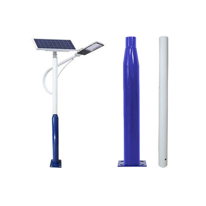 Lighteme 20Ft Commercial Grade Street/Parking/Flag Light Pole, Q235 Galvanized + Cage  1-Pack