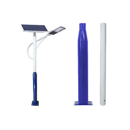 Lighteme 20Ft Commercial Grade Street/Parking/Flag Light Pole, Q235 Galvanized + Cage  1-Pack