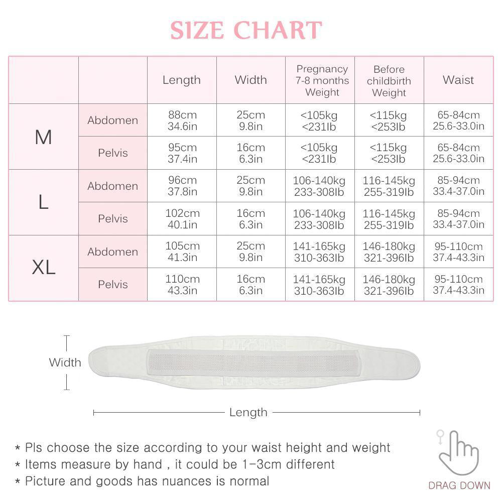 Lighteme Postpartum Recovery Belly, Waist/Pelvis Belt (2 colors & 3 sizes)