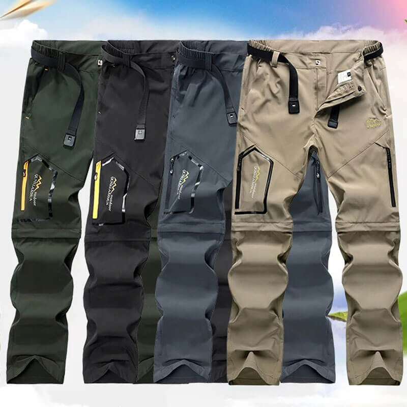 Lighteme Outdoor Quick Dry Pants & Shorts - Stretch hiking pants with two detachable sections