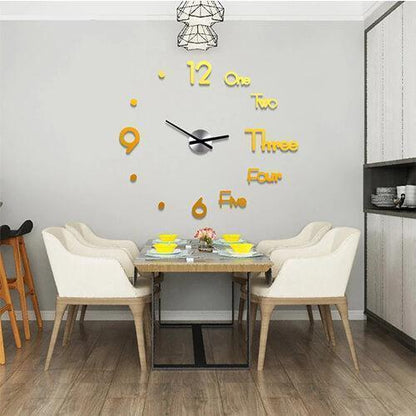Lighteme 3D Wall Sticker Clock (2 colors & 2 sizes)