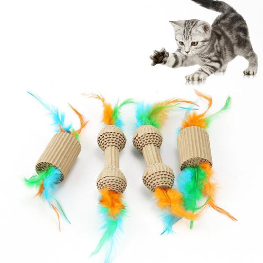 Lighteme 2 Corrugated Paper Feather Cat Toys