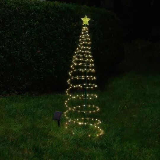 Lighteme Solar LED metal Christmas tree with fairy lights
