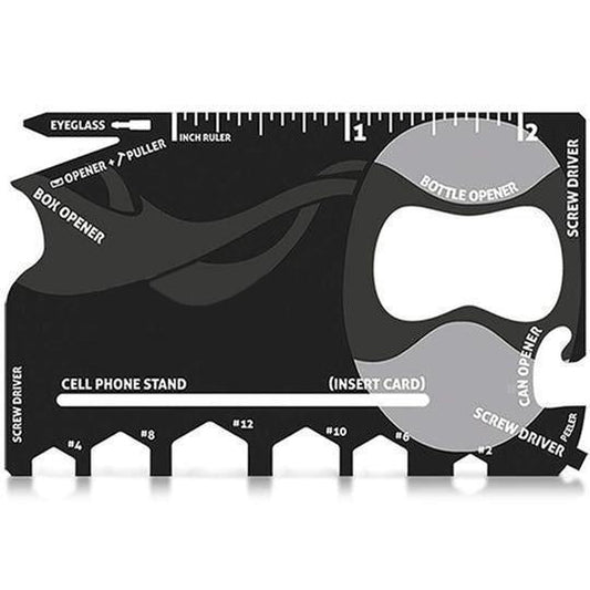 Outil de poche multifonction Lighteme 18 en 1 pour cartes de crédit