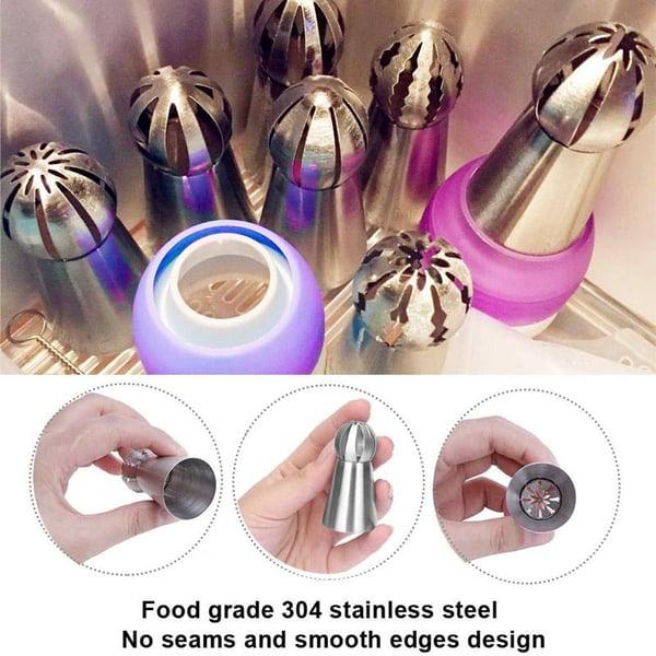 Lighteme Kuchendekor-Spritztüllen-Set, 9 Stück