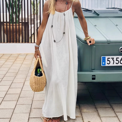 Women's Solid Color Cami Lounge Dress