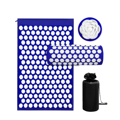 Tapis d'acupression Lighteme - Tapis de massage d'acupression pour tout le corps avec oreillers, noir