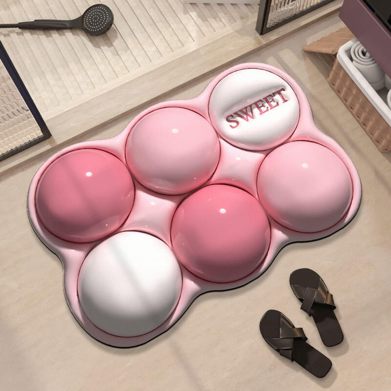 Tapis de bain absorbant Lighteme 3D Diatom Mud