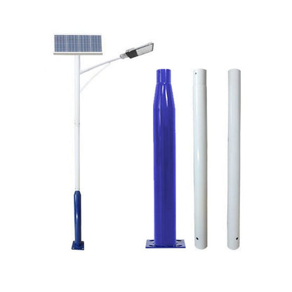 Lighteme 20Ft Commercial Grade Street/Parking/Flag Light Pole, Q235 Galvanized + Cage  1-Pack