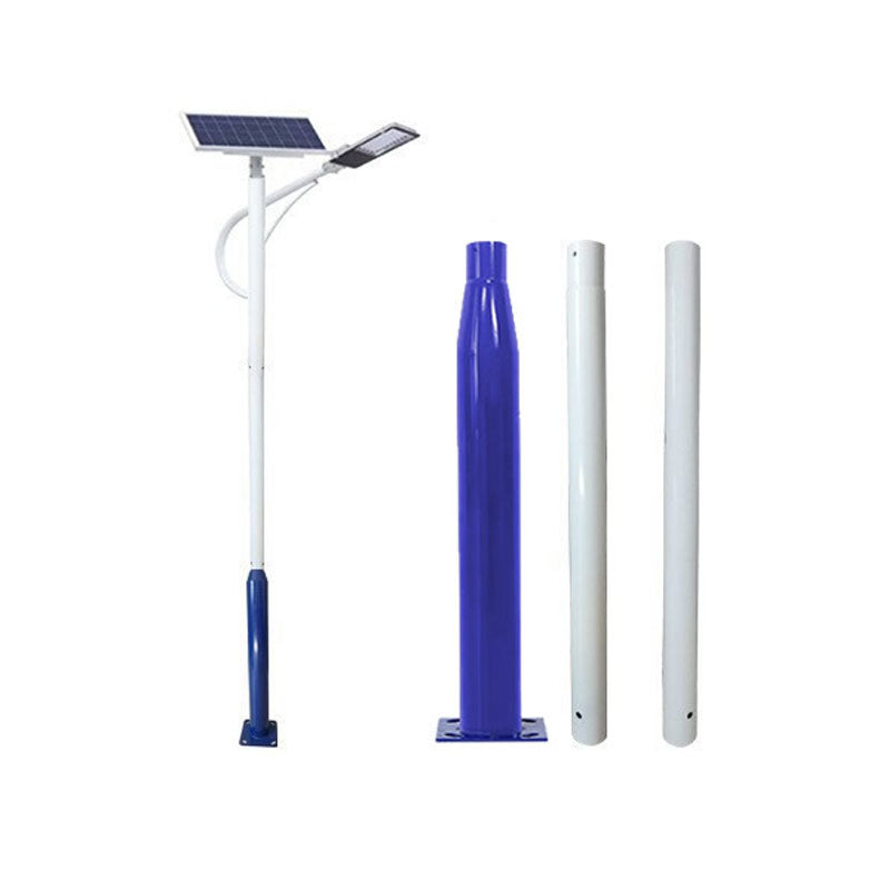 Lighteme 20Ft Commercial Grade Street/Parking/Flag Light Pole, Q235 Galvanized + Cage  1-Pack