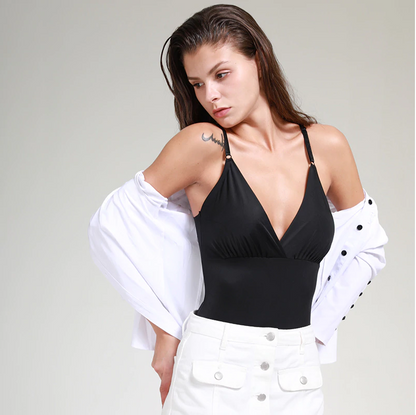 Lighteme Seidiger Schlankheits-Bodysuit-Shaper – Mit leicht zugänglichem Badezimmer