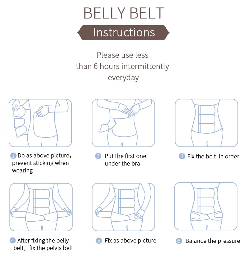 Lighteme Postpartum Recovery Belly, Waist/Pelvis Belt (2 colors & 3 sizes)