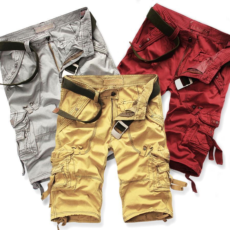 Ihrtrade - Washed Soft Cotton Cloth Men Cargo Tactical Shorts Plus Size (5 Colors),USB C Charger