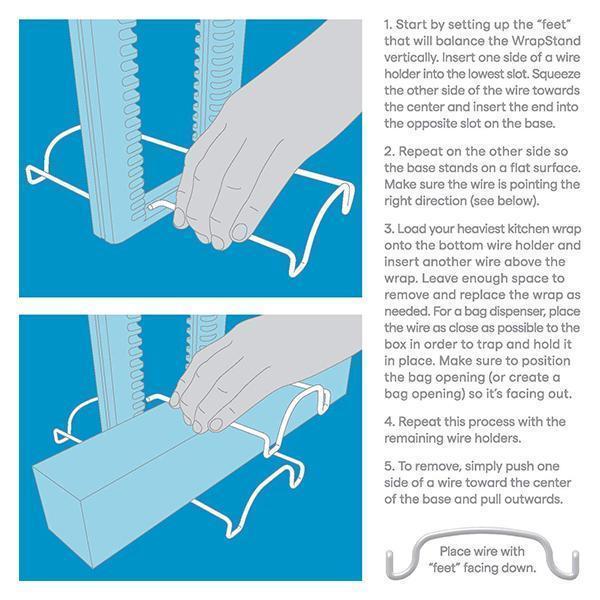 Lighteme Adjustable Kitchen Wrap Organizer